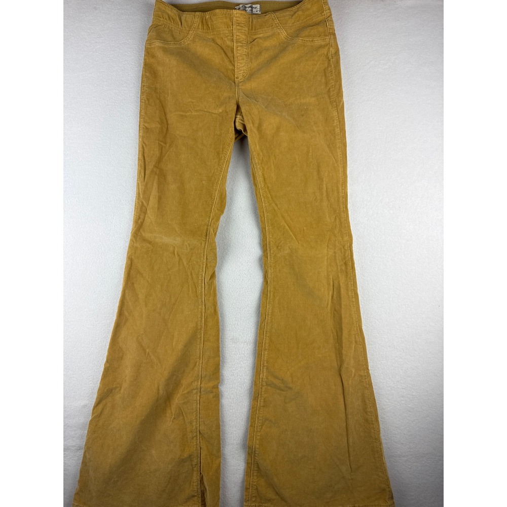 We The Free Mustard Yellow Corduroy Boho Hippie Flare Bell Bottom Pants Size 31